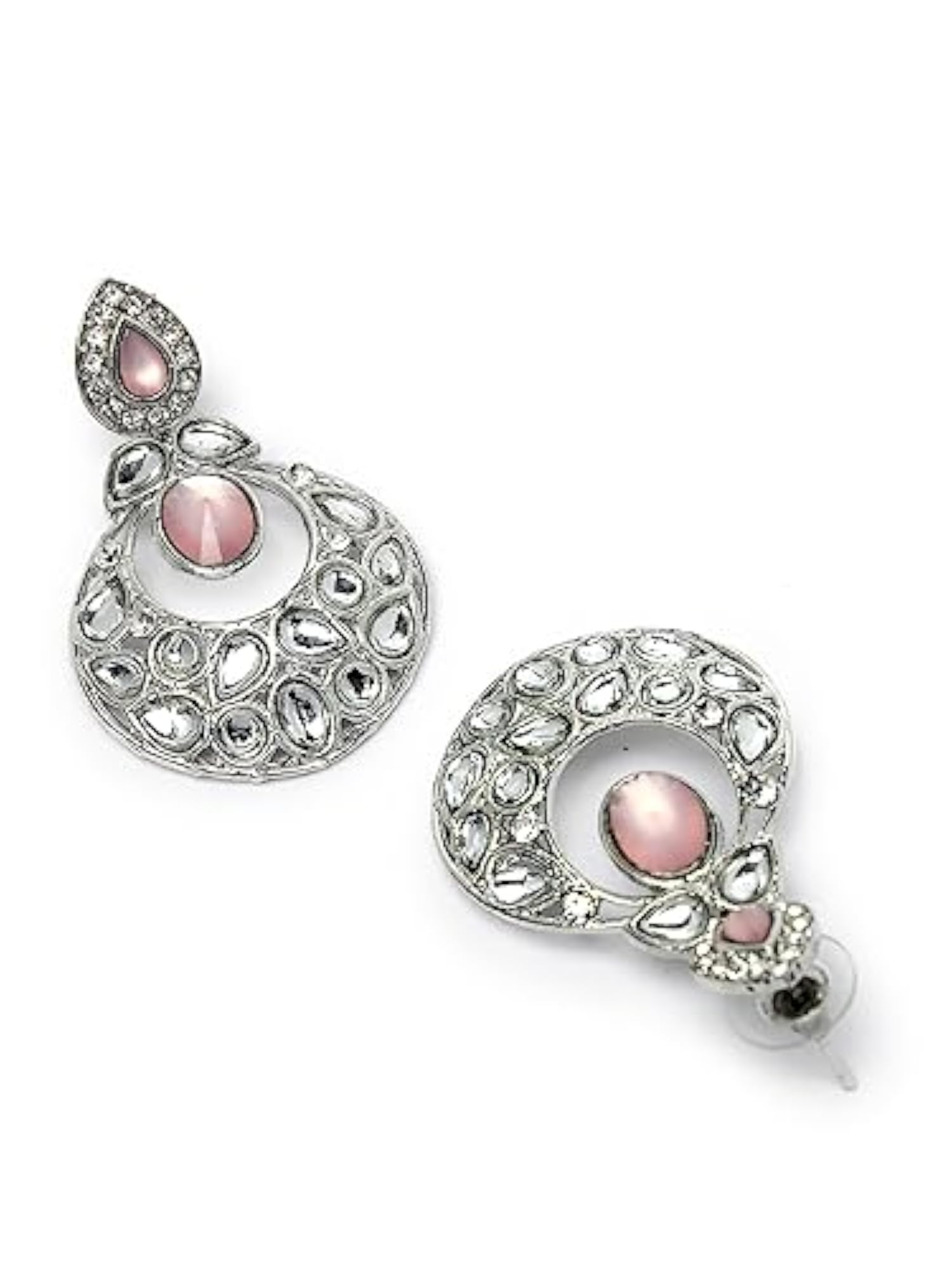 Elegant Rhodium Plated AD Necklace Set
